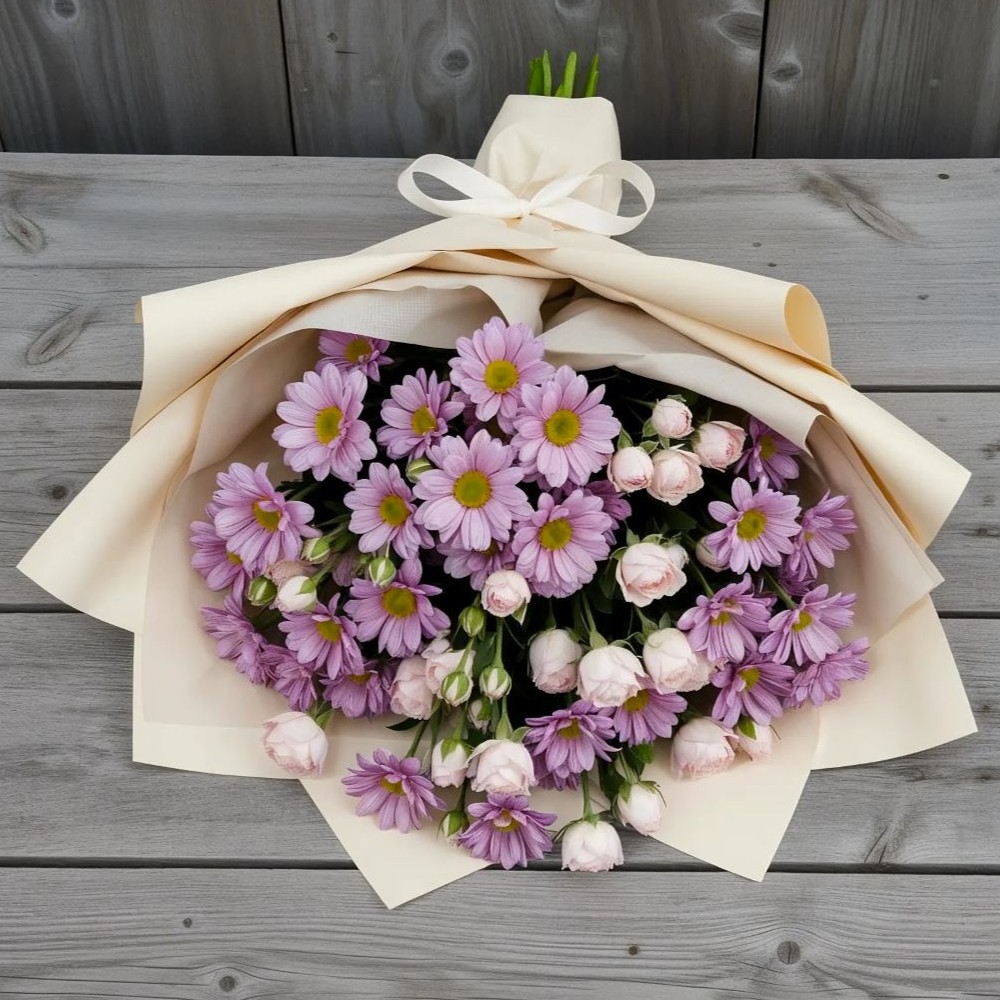 Букет цветов из: Розы и Хризантемы в Мосальске