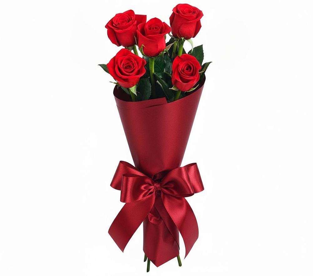Букет 5 Красных роз Эдлесс Лав в Мосальске