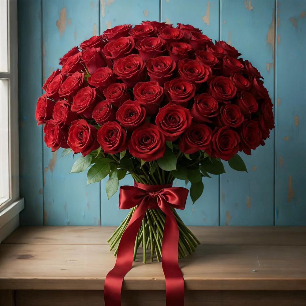 Букет Красные розы Блэк Меджик в Мосальске