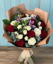Букет цветов из:  Розы и Альстромерии #REPLACE_PRED# Мосальске