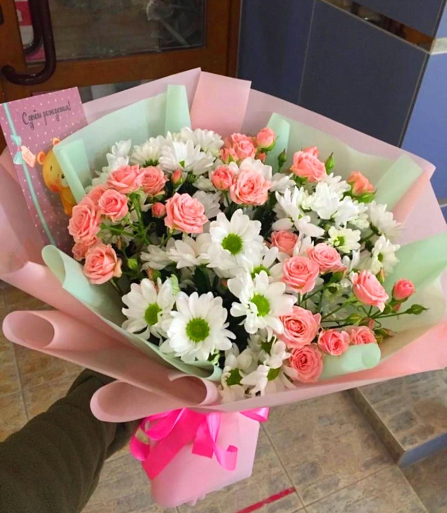 Букет цветов из: Розы и Хризантемы в Мосальске