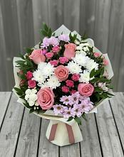Букет цветов из:  Альстромерии, Гвоздики, Розы и Хризантемы #REPLACE_PRED# Мосальске