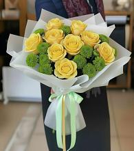 Букет цветов из:  Хризантемы и Розы в Мосальске