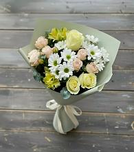 Букет цветов из:  Альстромерии, Розы и Хризантемы в Мосальске