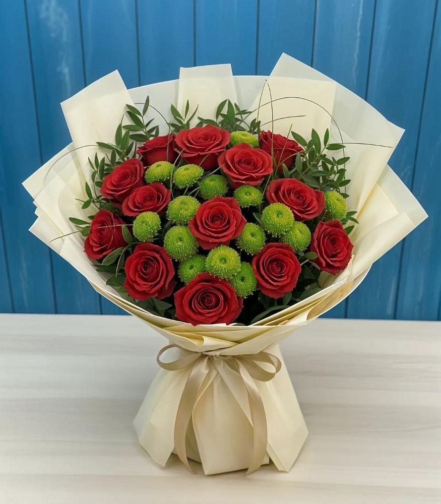 Букет цветов из: Розы и Хризантемы в Мосальске