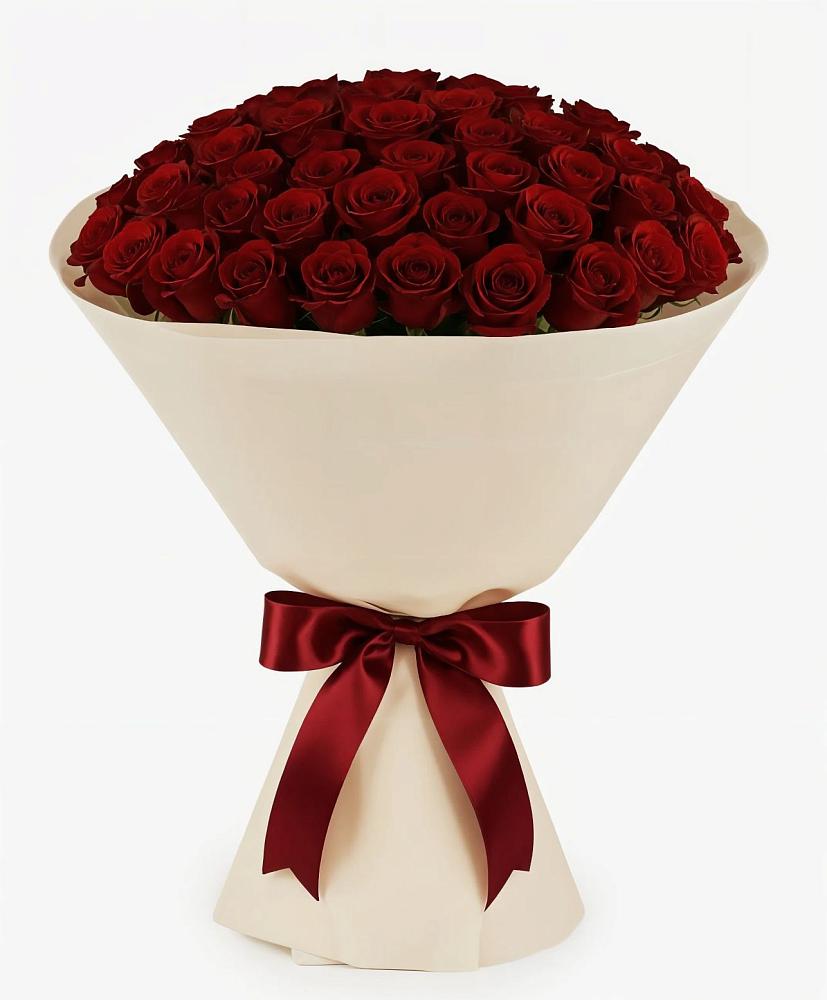 Букет 101 Бордовая роза Блэк Бакарра в Мосальске